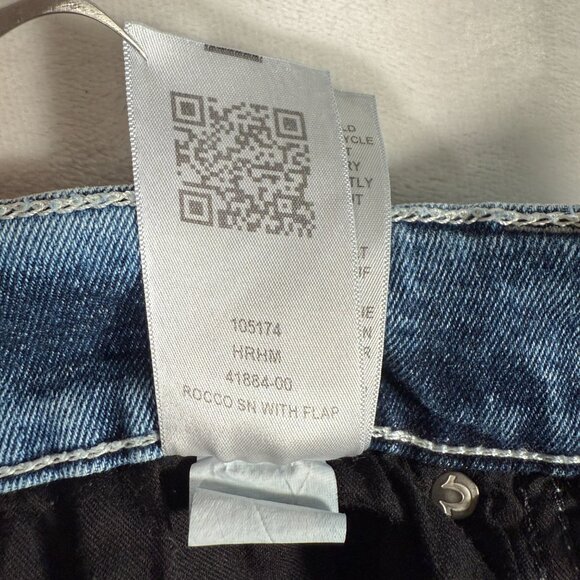 True Religion Rocco Jeans Men Size 44 Relaxed Skinny Denim Flap Pocket W42 L28.5 - Picture 12 of 15